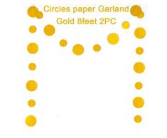 GAKA Glitzerndes Gold-Papierkonfetti, Party-Konfetti, Goldfarbene Punkte