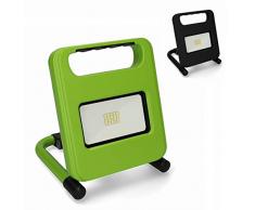 UNITEC LED Arbeitsstrahler mit Akku, 700 Lumen, 10W, faltbar, tragbar, Powerbank, aufladbar per Micro USB, Powerbank, IP 44, verschiedene Farben