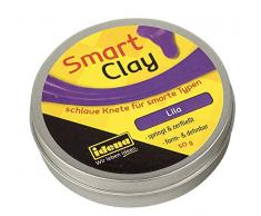 Idena 40270 - Smart Clay, schlaue Knete mit spannenden Eigenschaften in luftdichter Dose, ca. 50 g in knalligen Farben, lila