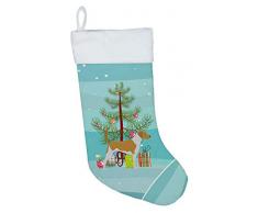 Carolines Treasures American Foxhound Merry Tree Weihnachtsstrümpfe, Mehrfarbig