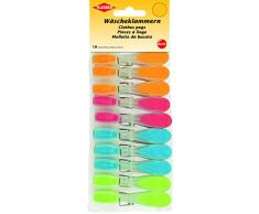 Kleiber Wäscheklammern (10 Stück), Plastik, Mehrfarbig, 8 x 1,4 x 2,5 cm