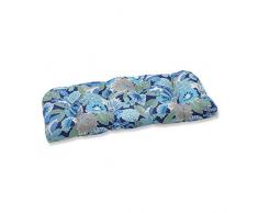 Pillow Perfect Outdoor | Indoor Hanalai Seaspray Rattan Loveseat Kissen, 50,8 x 50,8 x 7,6 cm, Blau