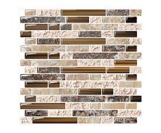 Yipscazo Wandfliese zum Abziehen und Aufkleben, Anti-Schimmel, selbstklebend, für die Küche, Sandstein 10 Sheets Save $15.73