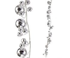RAZ Imports Raz G3816322 Weihnachtsgirlande, ca. 1,2 m, silberfarben
