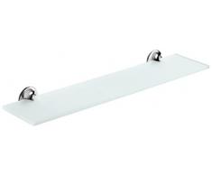 WS Bath Collections Venessia Collection Badezimmerregal, 40 cm, poliertes Chrom/satiniertes Glas