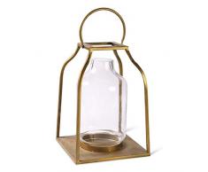 K&K Interiors 14979A-GD Windlicht Hurricane, 45,7 cm, goldfarben