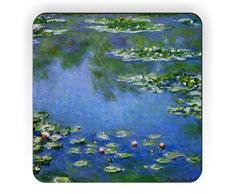 Rikki Knight Claude Monet Kunst Seerosen Design Quadratisch Kühlschrank Magnet
