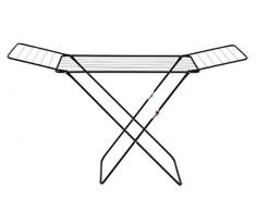 WENKO Wäschetrockner Champion, Flügel-Wäscheständer mit 18 Meter Trockenlänge, Kindersicherung, platzsparend zusammenklappbar, 170 x 98 x 55 cm, Stahl pulverbeschichtet in Schwarz matt