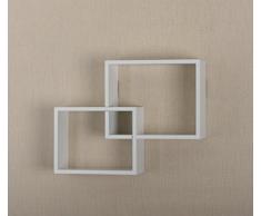V-Light V-Wandleuchte Cube Holz Regal, weiß