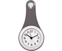 WINGOFFLY Einzigartiges Design Silikon Wasserdicht Bad Küche Mini Uhr grau