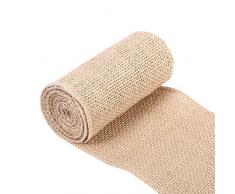 Jute-Tischrolle, DIY Landhausstil Dekorationen schaffen europäischen Stil, geeignet für Hochzeit Festival Party und Haus Wohnzimmer Dekoration 10cm*2m