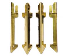 Unbekannt Carver Hartholz stapelbar Schreibtisch Tablett, Four-Posts, Messing