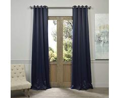 Half Price Boch-164712-84-GR Verdunkelungsvorhang mit Ösen, 127 x 213,4 cm, Wacholderbeere Rustikales Landhaus; Shabby Chic 50 X 108 Marineblau