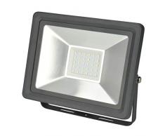 UNITEC LED Strahler 30 Watt, 2400 Lumen, inkl. Kabelanschluss, 6500 Kelvin, Anthrazit, IP65, Aluminiumdruckguss, Sicherheitsglas, Energieeffizienzklasse A+