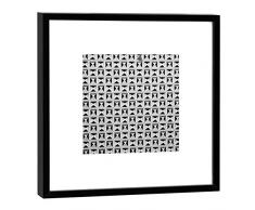 COGNOSCO - Fotografie im Holzrahmen: Hortenkachel Eiermann Stuttgart - Fotodruck - Format 27 x 27 cm - Rahmenfarbe schwarz - Hochwertiges Wandbild, Geschenkidee oder Souvenir aus aus Baden-Württemberg