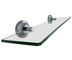 16.8 45,7 cm styalish gehärtetem Glas Badezimmer Regal mit Chrom Finish