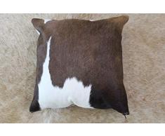 Natures Robe Echtes Rindsleder Kissenbezüge doppelseitig Haar auf Leder Tricolor 16 x 16 in Tierdruck Kissenbezug Echtes Rindsleder Kissenbezüge Lederkissen Kissen Kuhfell Weicher Kissenbezug Geschenk