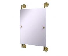 Allied Brass Que Rectangular Frameless Rail Mounted Mirror Wandspiegel, Messing unlackiert