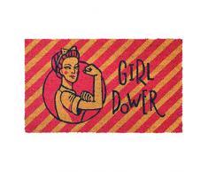 Rugsmith Girl PowerCoir Doormat Fußmatte, Kokosfaser, rot, 18 x 30