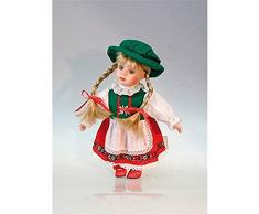 Musicbox Kingdom - 17534 Spieluhr Bayerische Puppe aus Porzellan mit Melodie Edelweiß