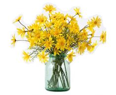 artfen 10 Stück Künstliche Blumen Daisy Superior Qualität Blumen Arrangements für Home Hotel Büro Hochzeit Party Garten Craft Art Decor je ca. 53,3 cm Hohe keine Vase gelb