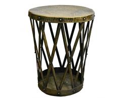 StealStreet 61 cm Metall Tisch, braun, Kupfer