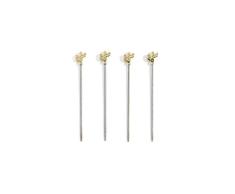 Shiraleah Home 20–52–014 Go Set von 4 Kaktus Cocktail Picks, Legierung, Gold