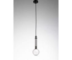 Selene Kronleuchter 33 W, Kristallglas mit schwarzer Fassung