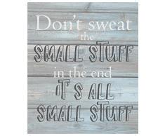 Lichterkette Company Don t Sweat End It s alle kleinen Stuff-wash Out grau Hintergrund, zum Aufhängen 25,4 x 30,5 cm