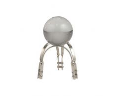 Sagebrook Home 12074-07 Kugel auf Ständer, Glas, Metall, silberfarben, 15,2 x 5,5 x 19,7 cm