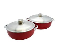 IMUSA CHI-80677 Caldero (Dutch Oven Set) mit Aluminium-Deckel, 26/30 cm, Rot