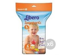 Libero Swimm Tg.S 7-12 kg Pool Igiene und Pflege für Kinder, Mehrfarbig, 6 Stück