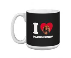 Tree-Free Greetings xm29038 I Heart Dackel Künstlerische Jumbo Tasse, 591 ml