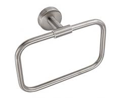 INDA STYL Serviettenhalter, Edelstahl, gebürstet, Weiß, 7 x 21 x 16 cm