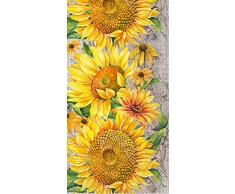 Boston International BF827039 IHR 16-Count 3-Ply Guest Towel Buffet Paper Napkins, 8.5 x 4.5-Inches, Le Tournesol Light Brown