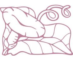 INDIGOS/Wandaufkleber-e184 hübsche Trompetenblume 120x84 cm- violett, Vinyl, 120 x 84 x 1 cm