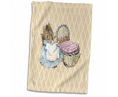 3D Rose Peter Rabbit Sweet Mouse Family Vintage Art Handtuch Sport Handtuch 15x22