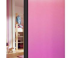 Hidbea Sichtschutzfolie, matt, nicht klebend, wiederverwendbar, transparent, bunt, selbststatisch, ablösbar 35.4 Inch x 8.2 Feet mattrosa