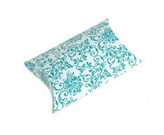 Homeford FHV0000000112352 Damast Kissenboxen, 7,6 cm, Aqua