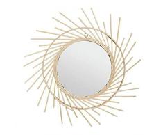 Dcasa Bambus Spiegel Wandspiegel Möbel Aufkleber Home Dekoration Unisex Erwachsene Mehrfarbig (Mehrfarbig), einzigartig