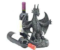 Bellaa 23590 Trinkender Hahn, Weinflaschenhalter, Statue für Landwirtschaft, Küche, Deko, Tisch, Weinständer und Gestell und dekorative Geschenke für Gamecocks Fans 12.5 schwarz