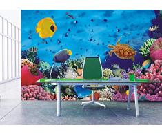 AG Design FTxxl 0374 Unterwasserwelt, Papier Fototapete - 360x255 cm - 4 teile, Papier, multicolor, 0,1 x 360 x 255 cm