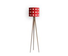 Studio Zappriani Stehleuchte Model Ladybird, Textur, E27, 60 W, Rot, 50x160cm, 2 Einheiten
