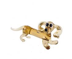 EE Glass Hund Dackel Glasfigur mundgeblasen Kunst Sammelfiguren