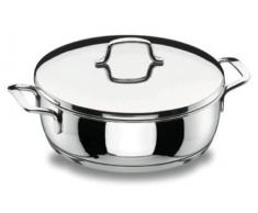 LACOR Gourmet Runde Schale, Edelstahl, Silber, 28 cm