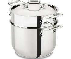 All-Clad E414S564 Dampfgarer aus Edelstahl, 5 Quart, silber 6 Qt. Nudeltopf mit Deckel 6-Quart silber