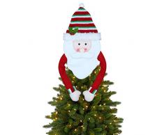 Uspacific Weihnachtsbaumspitze, Weihnachtsmann, Weihnachtsbaumspitze für Winterwunderland, Party, Erntedankfest, Neujahr, Weihnachtsbaumschmuck Santaclaustopper