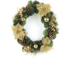 Festive Weihnachtsstern Weihnachtskranz, goldfarben