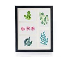 Ilyapa Bilderrahmen-Set aus Holz mit Glasfronten für Wand oder Schreibtisch – mehrere Größen, Stile und Farben zur Auswahl 4 x 6 Inch (5 Photo) Mehrfach-Bilderrahmen
