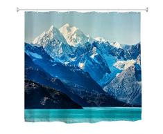 BROSHAN Marmor-Duschvorhang, modern, Retro, abstraktes Steinmuster, Badevorhang, Kunstdruck, Polyester, wasserdicht, mit Haken, 183 x 183 cm 72Wx72L Multi A1